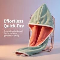 Microfibre Towel Wrap for Women, Super Absorbent Turban for Adults, Lightweight Fleece Post Bath 25 x 60 cm