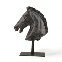 Horse Head Sculpture Rustic Horse Head Statue Retro for Entryway, Study