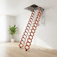 Retractable Attic Ladder Space-Saving Pull down Attic Ladder Foldable Folding Loft Staircase for Homeowners, Mezzanine
