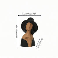 Bust Sculptural Art Piece Matte Figurine for Living Room