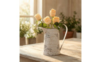 Vintage Floral Watering Can Distressed Finish Rustic Iron Watering Can Easy to Home Decor