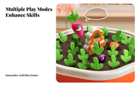 Educational Pulling Carrot Toy Memory Training Carrot Harvest Game Fine Movement Skill Development for Toddlers, Preschoolers