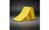 Plastic Wheel Chock Triangular Tire Wedge Yellow Chock with Ribbed Surface Non-Slip for Mechanics