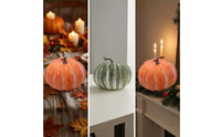 Faux Pumpkin Autumn Decorative Pumpkin Brushed Ornament for Halloween
