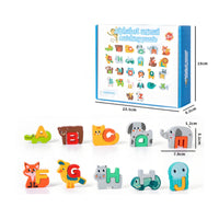 Early Education Wooden Alphabet Toy Cognitive Development Dinosaur Number Toy Inquiry-Inspired Inspired for Preschoolers