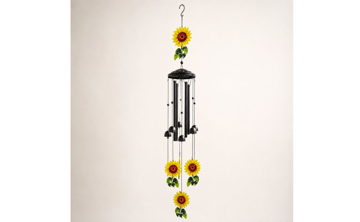 Floral Wind Chime Outdoor Wind Chime with Floral Decorative Garden Decor for Patio, Porch, Balcony