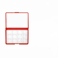 Refillable 24-Grid Paint Palette Portable Empty Watercolor Box Compact Watercolor Pan Case Snap Lid for Artists, Studio, Classroom