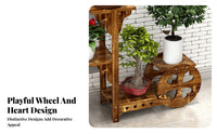 Space-Saving Multi-Level Planter Rack Creative Shape Multi-Level Pot Display Stable Floor-Standing Base Plant Stand Corrosion-withstandant for Apartment Dwellers, Gardeners, Living Room, Balcony, Office, Corner