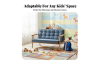 Solid Wood Frame Padded Toddler Chair Youngster-Sized Miniature Tufted Armchair Soft and Comfortable youngsters' Sofa Ergonomic Design for Preschoolers, Babies 12 months+, Kindergarten, Reading Corner, Photography Studio, Playroom