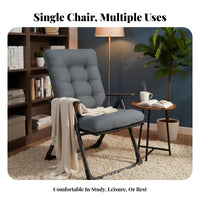 Reclining Lounger with Footrest High spine support Computer Chair Ergonomic Design