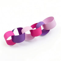 100 Pieces Paper Chain Kit DIY Paper Chain Strips Garland Strips with Glue Stick Pre-Cut Craft Supply Colorful for Children