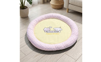 Soft Round Pet Bed Mat Nest-Like Cushioned Pet Mat Low-Height Comfy for Cats, Young Dogs, Bedroom
