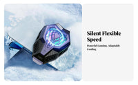 Low Noise Operation Attachable Phone Cooler 2-Speed Adjustable Gaming Phone Cooler Wide Compatibility for Live Streamers, Vlogging