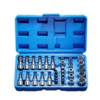 34 Pieces Socket Wrench Kit Practical Socket Set with Case Rust-Resistant Tool Kit with Storage Case for Mechanics, Workshop