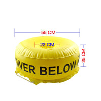 PVC Freediving Safety Buoy Glossy Freediving Buoy Rope-Edged Water Sports Gear Top Valve for Freedivers, Divers, Sea Signaling