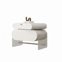 Contemporary Minimalist design & aesthetic vertical surface-attachedMounted Nightstand Space-Saving vertical surface-attachedsuspended Bedside Shelf Minimalist artistic Household Furniture for home residents, Small areas, Study Room