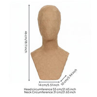 Foam Mannequin Head Pin-Friendly Hairpiece Stand Model for Shop Window
