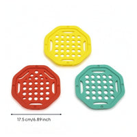 3 Pieces Silicone Grip Mesh High-Elastic Hand Training Net Perforated Finger Exerciser for Rehabilitation