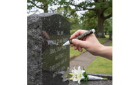 Weather-Resistant Tombstone Marker Pen Quick-Dry Metallic Stone Marker Oil-Based Writing Tool Fine Tip