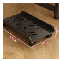 Lockable Casters Mobile PC Case Cart Heavy-Duty PC Floor Cart with Wheels Anti-Slip Adjustable Computer Desktop Stand Ventilated Design for Gamers, Home Office