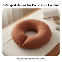 U-Shaped Face Cradle Slow Recovery U-Shaped Face Pillow Pressure Relief Massage Table Headrest Pad for Estheticians, Beauticians, Medical Facility