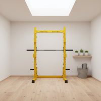 Squat Rack with Weight Storage Storage Multifunction Guide Bar Rack Machine Freestanding Bench Bench Stand for Lifters, Athletes, Home Gym