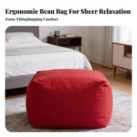 Comfortable Single-Person Bean Bag Sofa Relaxing Floor Lounger Space-Saving Indoor Furniture Easy to Move for Young Adults, Teenagers, Balcony, Bay opening, Apartment, Dorm Room