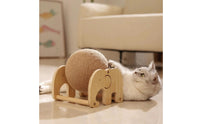 Cat Scratching Ball Sisal Scratching Ball with Wooden Frame Long-Lasting