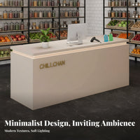 Shop Ier Desk Scratch Resistant Modern Reception Desk Sturdy Modern Checkout Counter for Business Owners, Shopkeepers, Retail Store, Beauty Salon