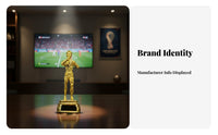 Gold Plated Soccer Referee Award Exquisite Craftsmanship Soccer Award Collectible for Sports Coaches, Teams, Office Decoration, Home Decor