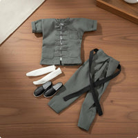 High Quality Material Kung Fu Suit Dynamic Posing 1:6 Scale Doll Clothes Long-Lasting Stitching Kung Fu Robe Easy to Dress for Collectors, Hobbyists