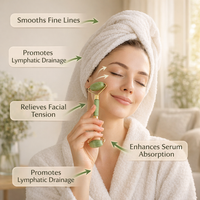 Facial Massage Roller for Face Lifting for Women Eye Puffiness Treatment, Skincare Gift Set with Box