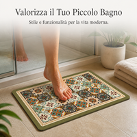Luxury Diatomaceous Earth Bath Mat, Non-Slip Absorbent Floor Mat for Bathroom, Shower, and Entryway