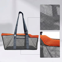 Mesh Pet Carrier Structured Tote Bag Long-Lasting for Travel, Car Rides