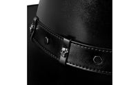 Vintage Look Steampunk Top Hat Long-Lasting Black Leather Top Hat Comfortable to Wear Historical Design Topper for Cosplayers, Halloween, Party, Stage Performance