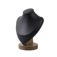 Tabletop Necklace Display Bust with Wood Base Portable Jewelry Display Stand with Wooden Base Lightweight Bust Mannequin Stand Classic for Livestreaming