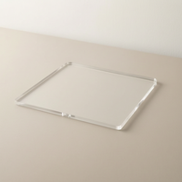 Clear Acrylic Clay Tool Base DIY Clay Rolling Board Thick Plate Rectangular Clay Pressing Plate for Polymer Clay Modeling