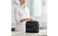 Waterproof Travel Wash Bag Water-Resistant Large Capacity Makeup Bag Portable Damp-Dry Compartment Separation Pouch for Tourists, Washroom, Gym