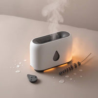 Fire-Effect Aroma Diffuser Desktop Fire Mist Dispenser Timer Settings Home Decor