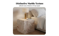 Italian design Square Marble-Top Accent Table Minimalist Design Square Marble-Topped Stand distinctive Pattern Living Room Furniture Quality Craftsmanship for Interior Designers, Home Decorators, Homeowners, Bedroom, Entryway, Reception Area, Hotel Lobby