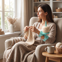Forearm Yarn Holder Hands-Liberated Yarn Holder with Arm Strap Craft Tool Portable Rotating for Knitters