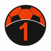 10 Number Training Discs, 20cm Football Training Discs, Agility Sports Marker Discs, Stackable Mixed Bright Colours for PE Equipment