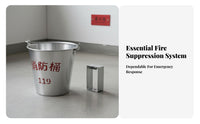 Heavy Duty Semi-Circular Fire Pail Thickened Bottom Wall-Mounted Sand Pail Long-Lasting Metal Firefighting Pail Wide Opening for Safety Officers, Property Managers, Factory Workers, Gas Stations, Factories, Warehouses, Workplaces