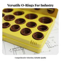 Assorted Sizes O-Gasket Repair Box Wide Variety of Sizes O-Gasket Assortment Kit Hardware Supplies Oil Resistant Long-Lasting