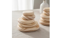 Early Learning Wooden Stacking Stones Polished Edges Rainbow Stacking Stones for Home, Preschool