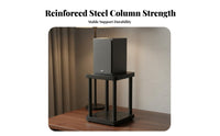 Adjustable Feet Desktop Speaker Stands Minimalist Design Bookshelf Speaker Stand Shock Absorbing Vibration Isolation Stand Heavy Duty for Home Theater Enthusiasts, Audiophiles, Living Room