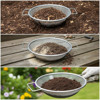 3 Pieces Garden Sifter with Handles Round Soil Sieve with Handle Ergonomic Sifting Screen for Gardeners, Raised Beds