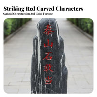 Spiritual Protection Shi Gan Dang Tablet Weather-Resistant Outdoor Ornament Hand-Carved Yard Sculpture for Feng Shui Believers, Garden Enthour Companyiasts, Bour Companyiness Owners, Courtyard, Hoour Companye Entrance