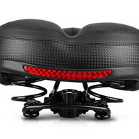 Bike Saddle with Spring Shock Absorbing Padded Bike Seat Bike Seat with Reflector Soft Wear-Resistant for Commuters