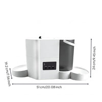 Large Capacity Pet Feeder Set Transparent Hopper Automatic Pet Feeder Anti-Skid Base for Home